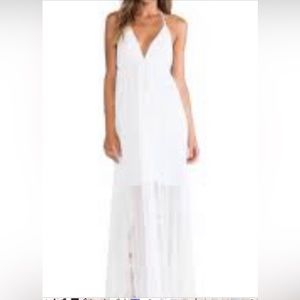 Alice + Olivia McBain halter dress size 0 read all white small flaw